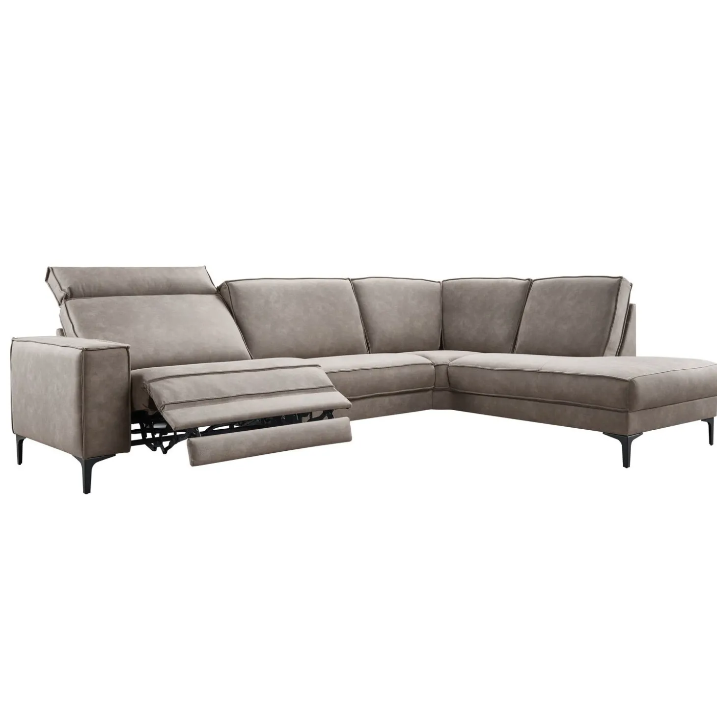 Hoekbank rechts Barrio Bruin relaxfunctie excellent comfort