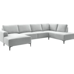 Hoekbank rechts Fabria Groot lichtgrijs basic comfort