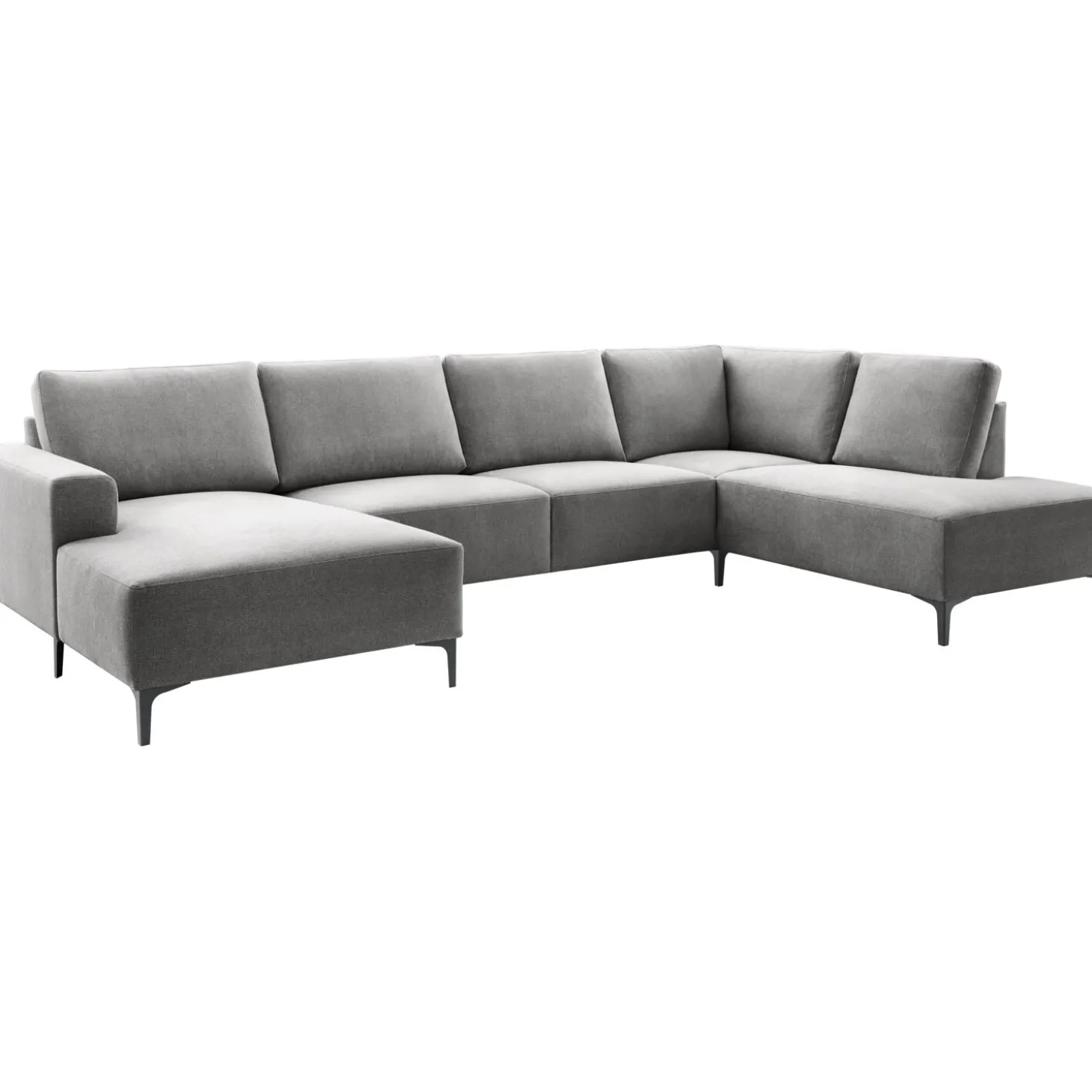 Hoekbank rechts Fabria Groot donkergrijs basic comfort