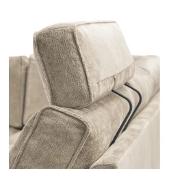Hoekbank rechts Licato Taupe relaxfunctie excellent comfort hocker