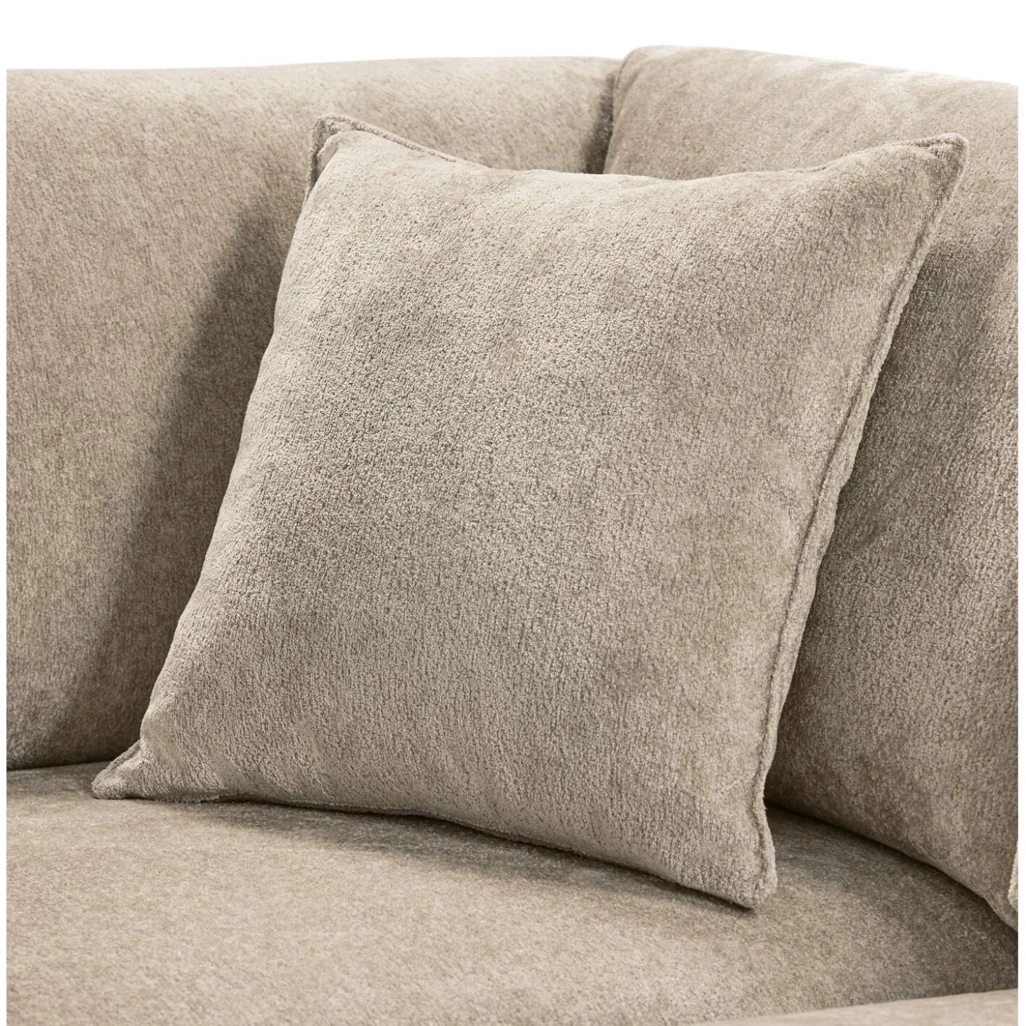 Hoekbank rechts Licato Taupe relaxfunctie excellent comfort hocker