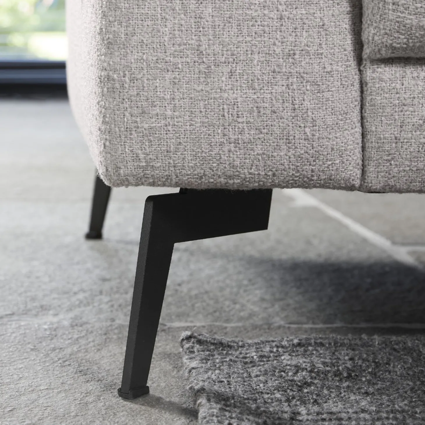 Hoekbank rechts Moscato Lichtgrijs exelent comfort