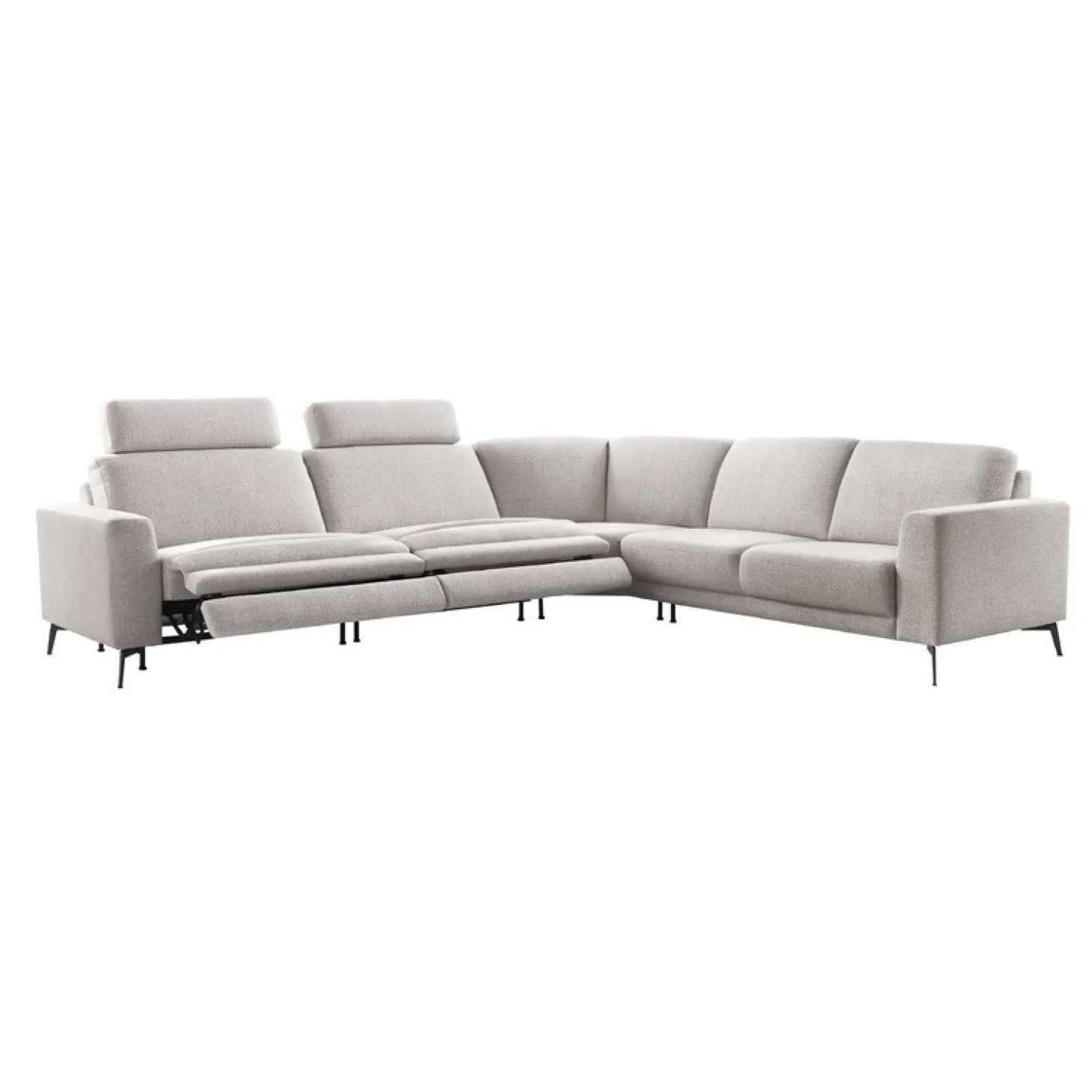 Hoekbank rechts Moscato Lichtgrijs exelent comfort