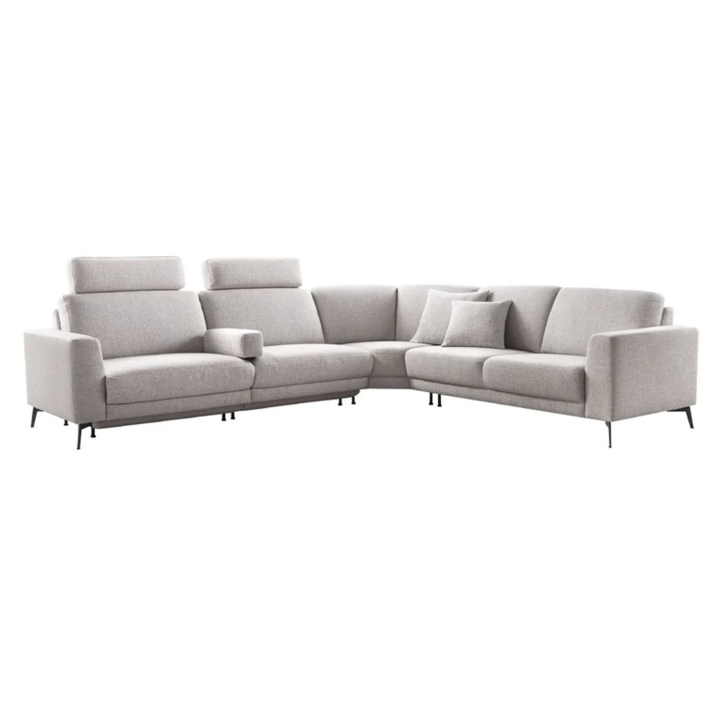 Hoekbank rechts Moscato Lichtgrijs exelent comfort