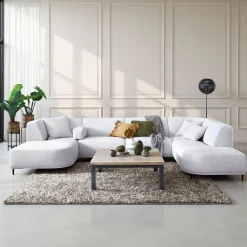 Hoekbank rechts Pantini Lichtgrijs basic comfort