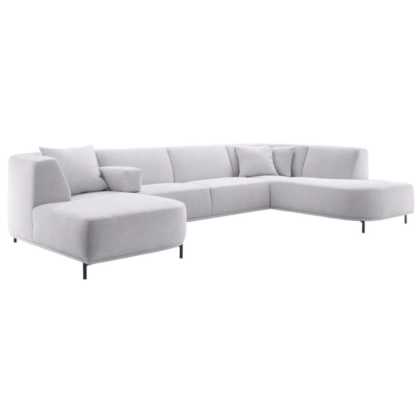 Hoekbank rechts Pantini Lichtgrijs premium comfort