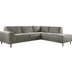Hoekbank rechts Pantini Microleder grafiet basic comfort
