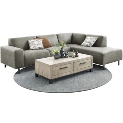 Hoekbank rechts Pantini Microleder grafiet premium comfort