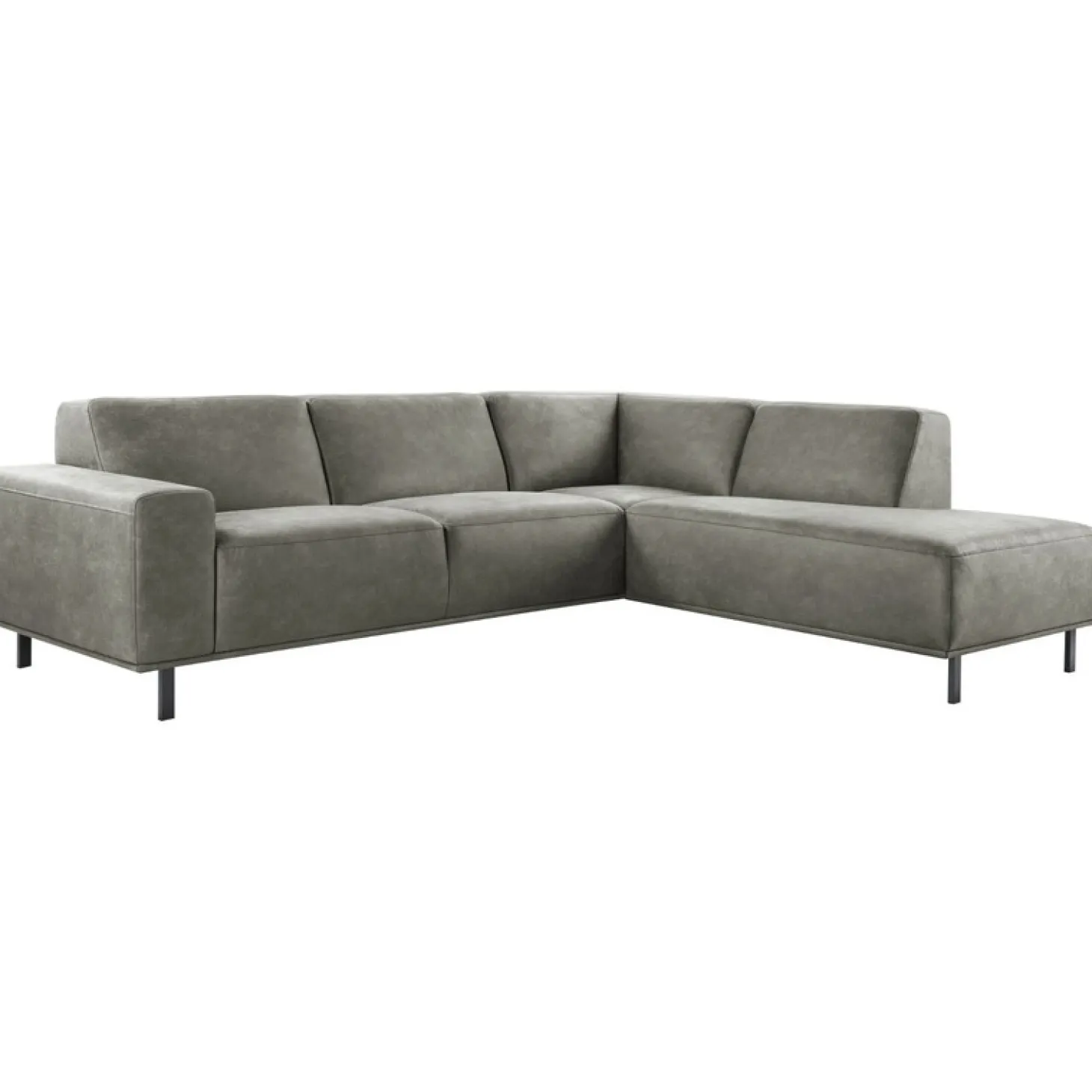 Hoekbank rechts Pantini Microleder grafiet supreme comfort