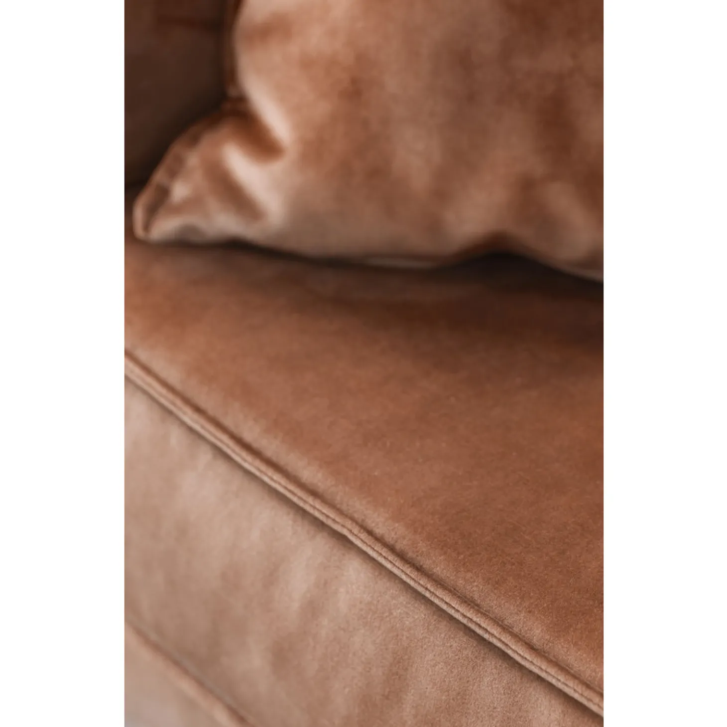 Hoekbank rechts Pomonte Velvet bruin basic comfort