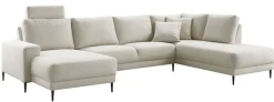 Hoekbank rechts Portona Ecru premium comfort