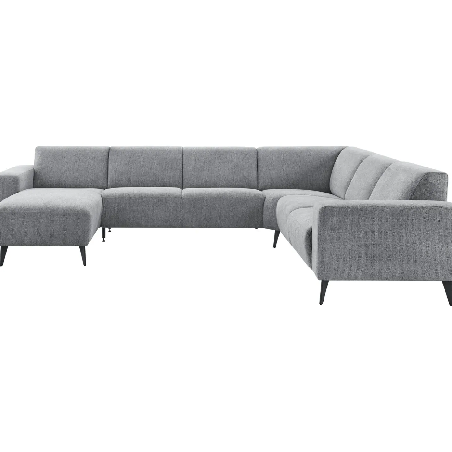 Hoekbank rechts Puento Gerecycled polyether HR-zitting grijs