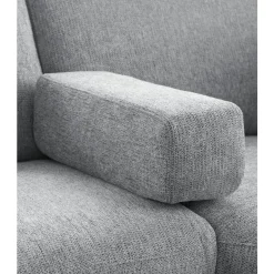 Hoekbank rechts Puento Gerecycled polyether HR-zitting grijs