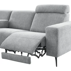 Hoekbank rechts Puento Gerecycled polyether HR-zitting grijs