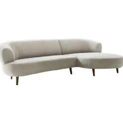 Hoekbank rechts Tilde Bouclé grijsbeige basic comfort
