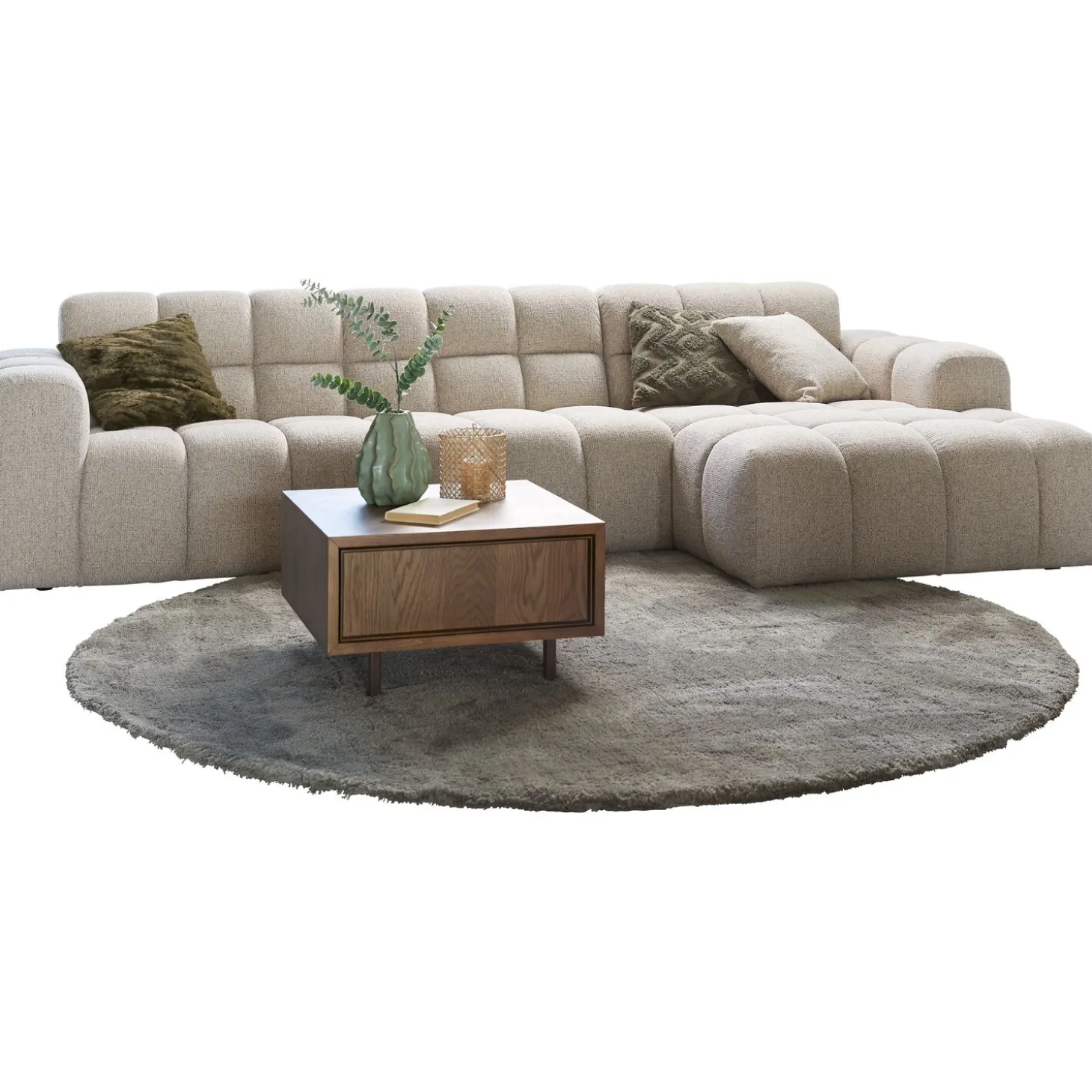 Hoekbank rechts Tirato Beige premium comfort