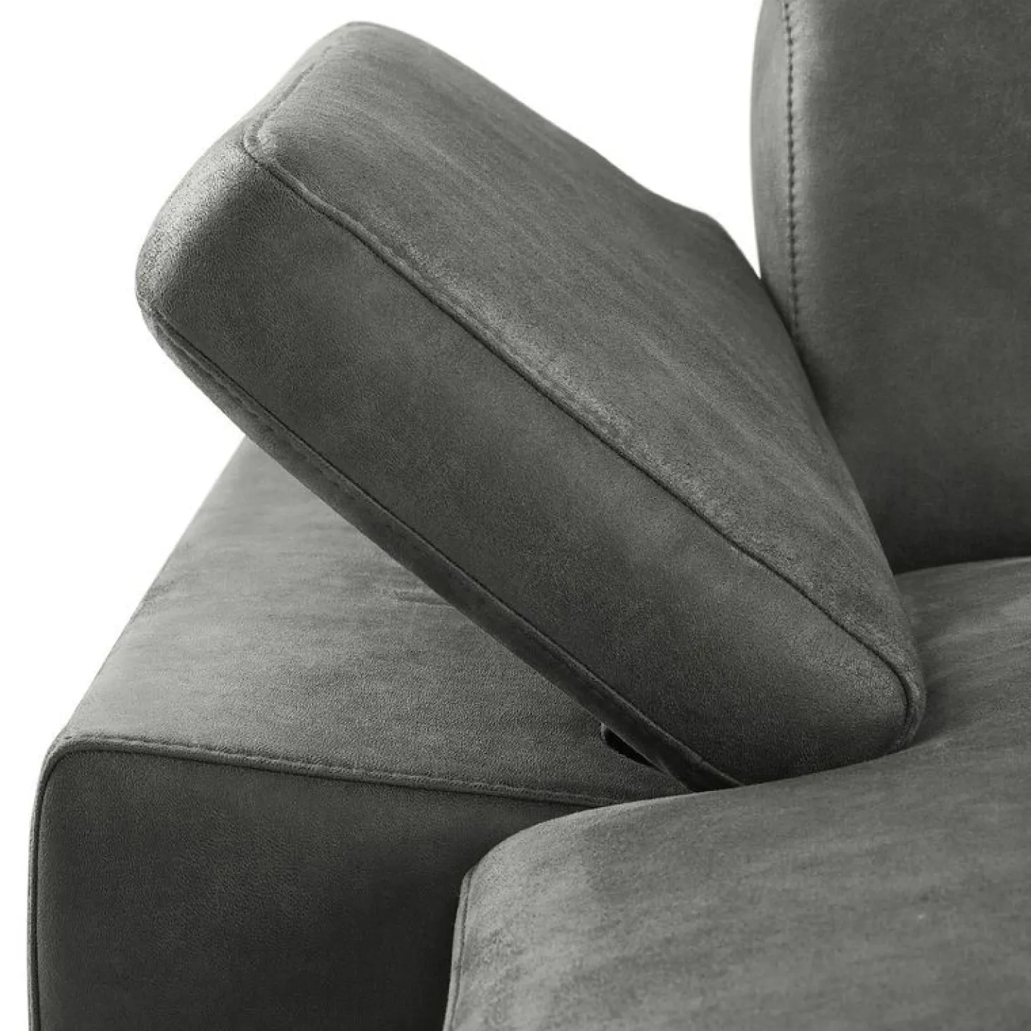 Hoekbank rechts Tusari Microleder antraciet excellent comfort
