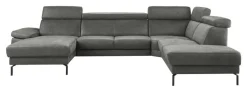 Hoekbank rechts Tusari Microleder antraciet excellent comfort