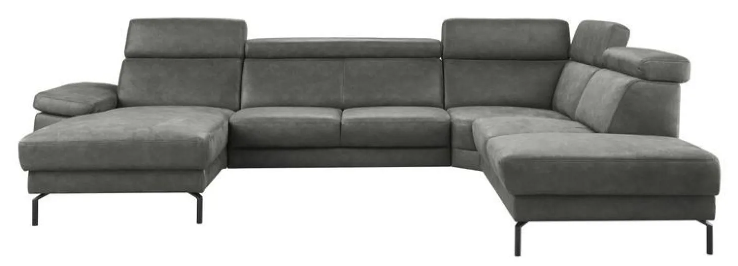 Hoekbank rechts Tusari Microleder antraciet excellent comfort