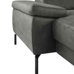 Hoekbank rechts Tusari Microleder antraciet premium comfort