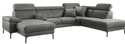 Hoekbank rechts Tusari Microleder antraciet basic comfort