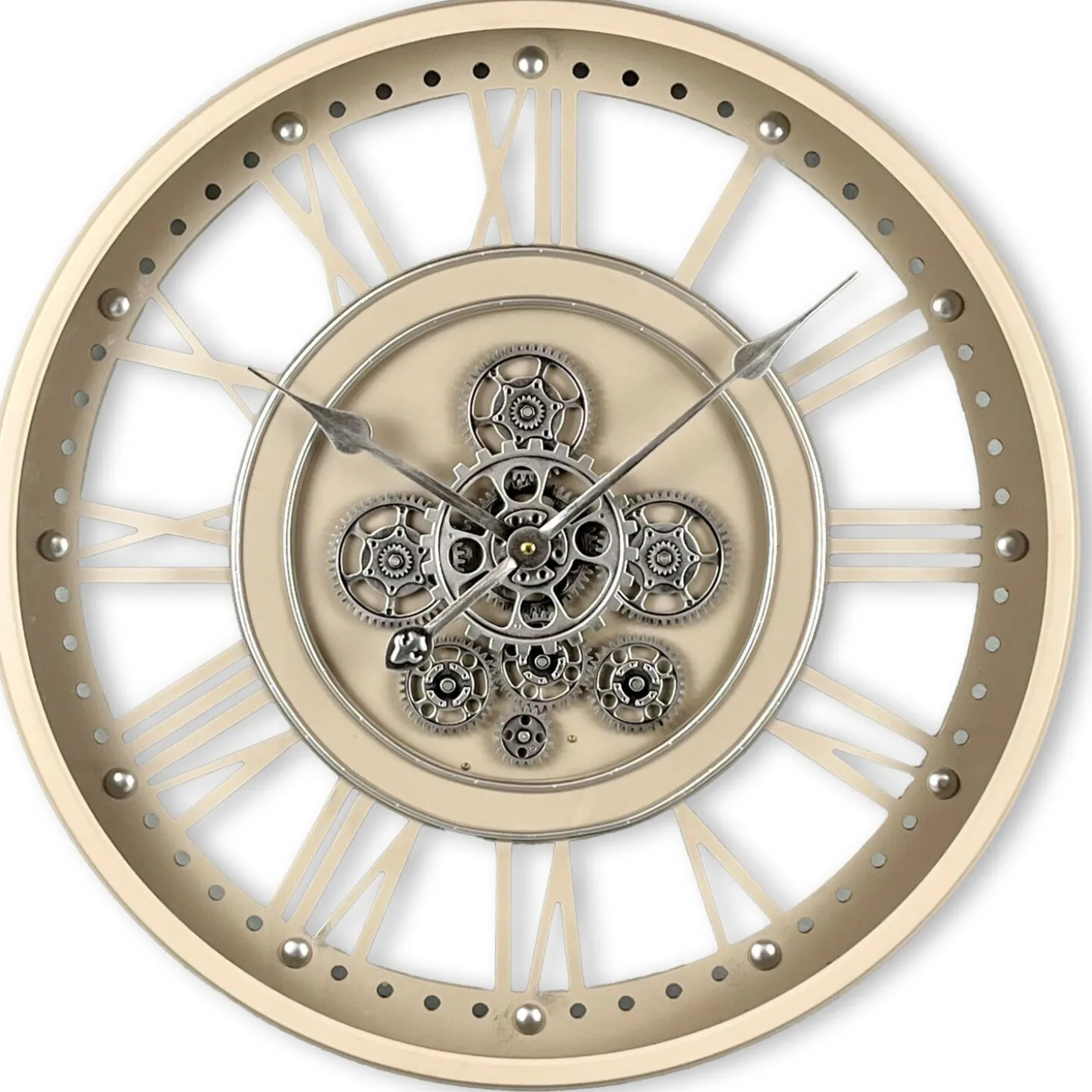 Klok Nimar Metaal rond 60cm taupe open dessin 44