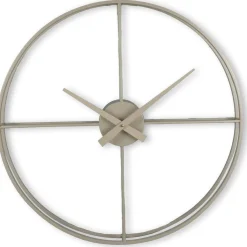 Klok Nimar Metaal rond 60cm taupe strak dessin 60