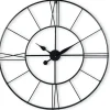 Klok Nimar Metaal rond 80cm zwart strak dessin 63