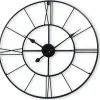 Klok Nimar Metaal rond 60cm zwart strak dessin 62