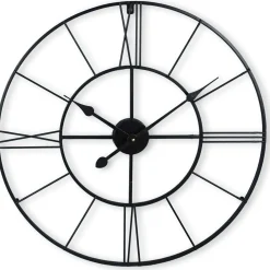 Klok Nimar Metaal rond 60cm zwart strak dessin 62