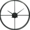 Klok Nimar Metaal rond 60cm zwart strak dessin 60