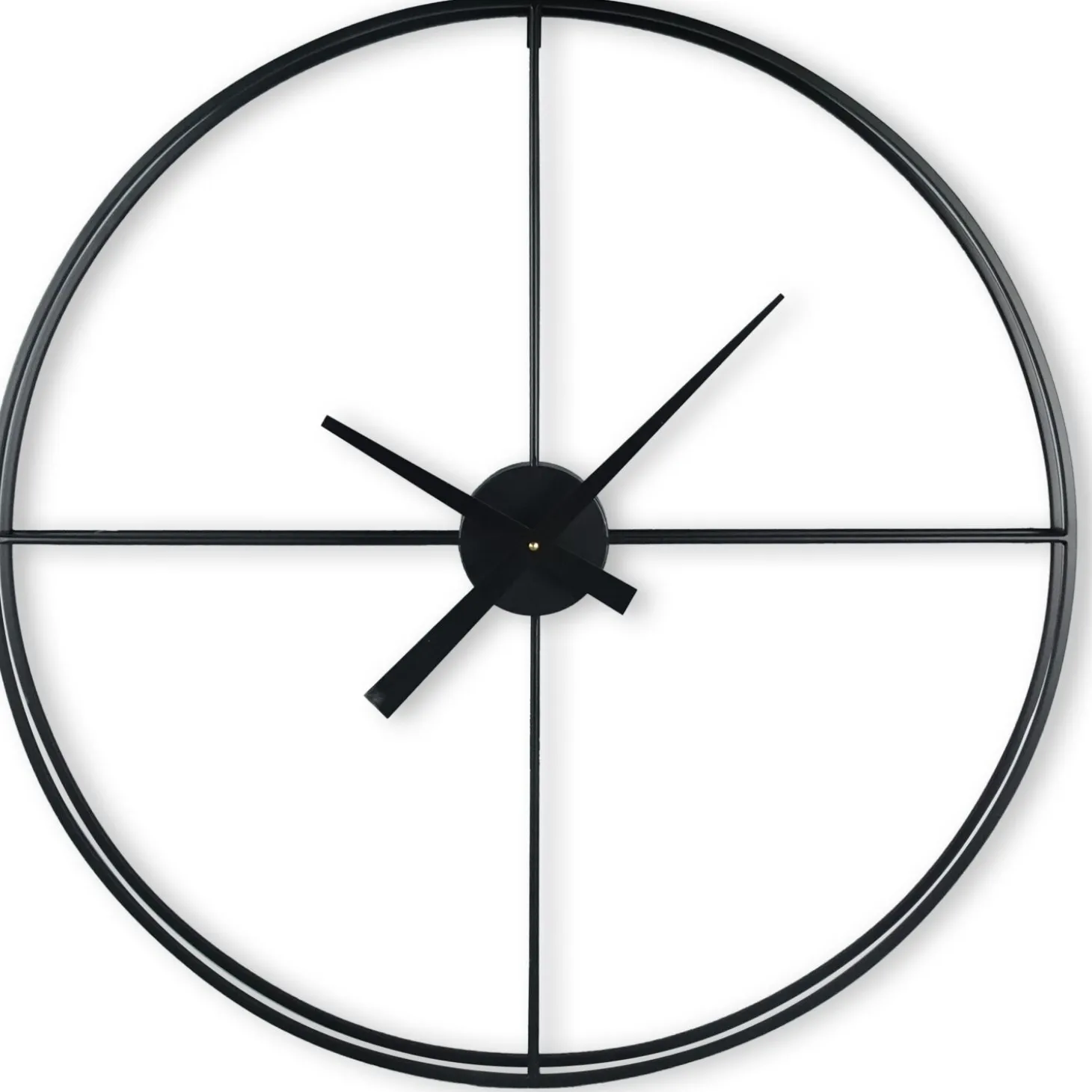 Klok Nimar Metaal rond 80cm zwart strak dessin 61
