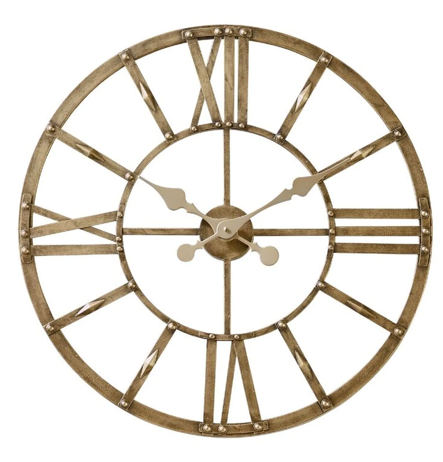 Metalen klok NIMAR Ø60cm brass