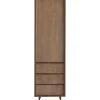 Opbergkast Calvo 202x060x040 cm bruin 3 lades