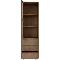 Opbergkast Calvo 202x060x040 cm bruin 3 lades