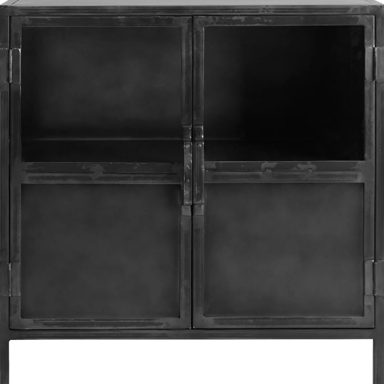 Opbergkast CARPINO (90 CM) metaal glas