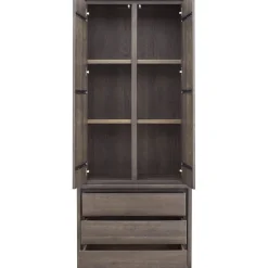 Opbergkast Lavio (86 cm) eiken grafiet