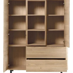 Opbergkast Lirona Old oak 2 deuren, 2 lades, 3 open vakken