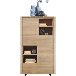 Opbergkast Lirona Old oak 2 deuren, 1 lade, 4 open vakken