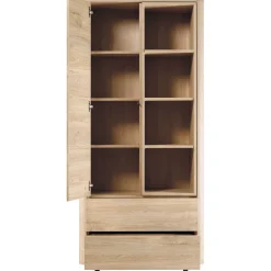 Opbergkast Lirona Old oak 1 deur, 2 lades, 4 open vakken
