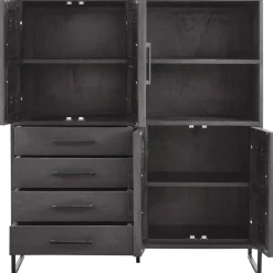Opbergkast Piastra 126 cm zwart