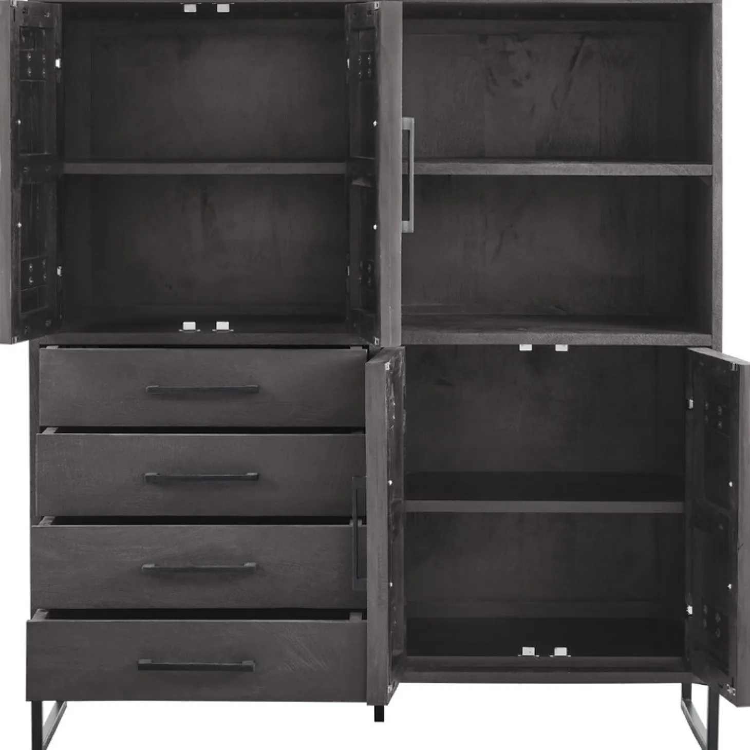 Opbergkast Piastra 126 cm zwart