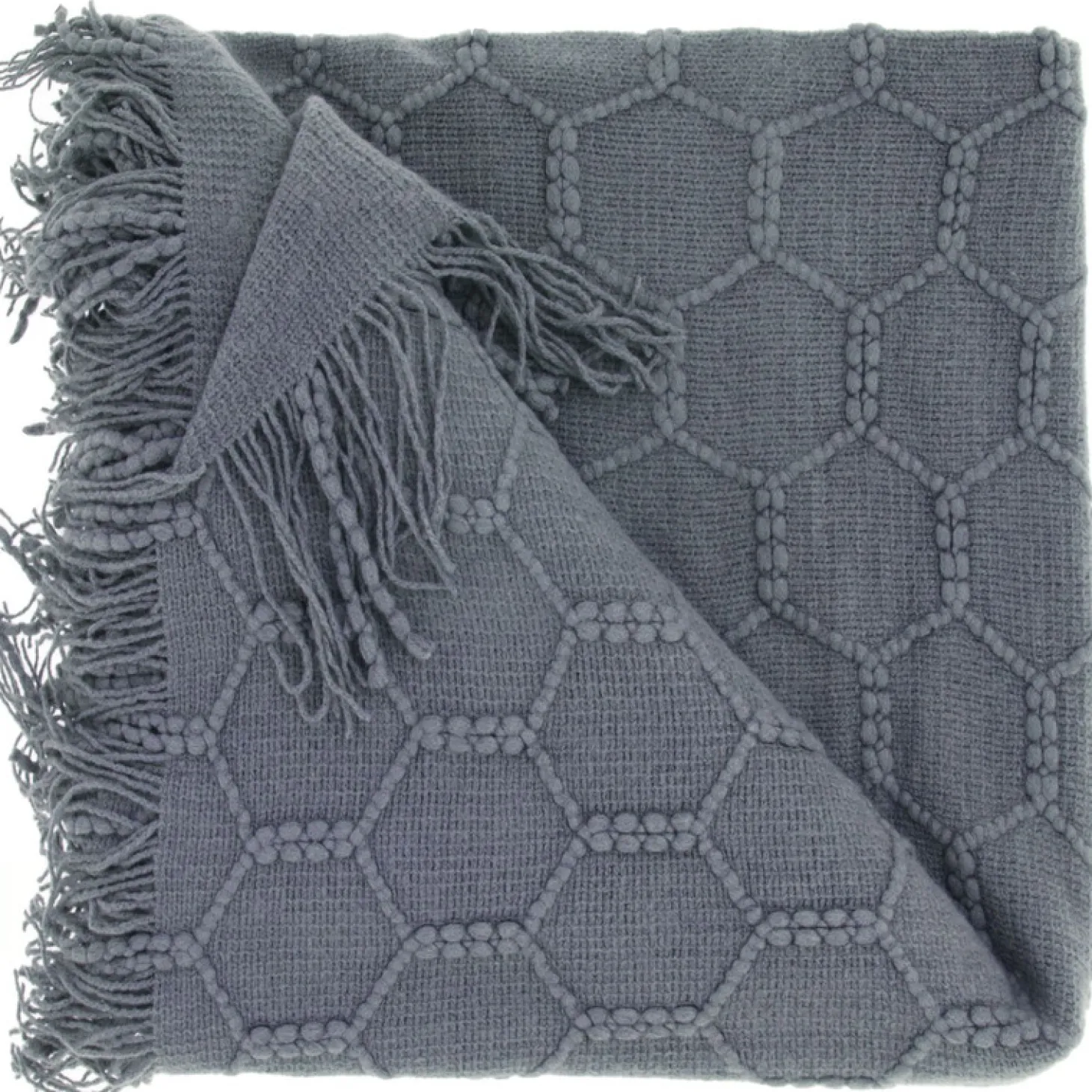 Plaid Collina 127x152cm donkergrijs