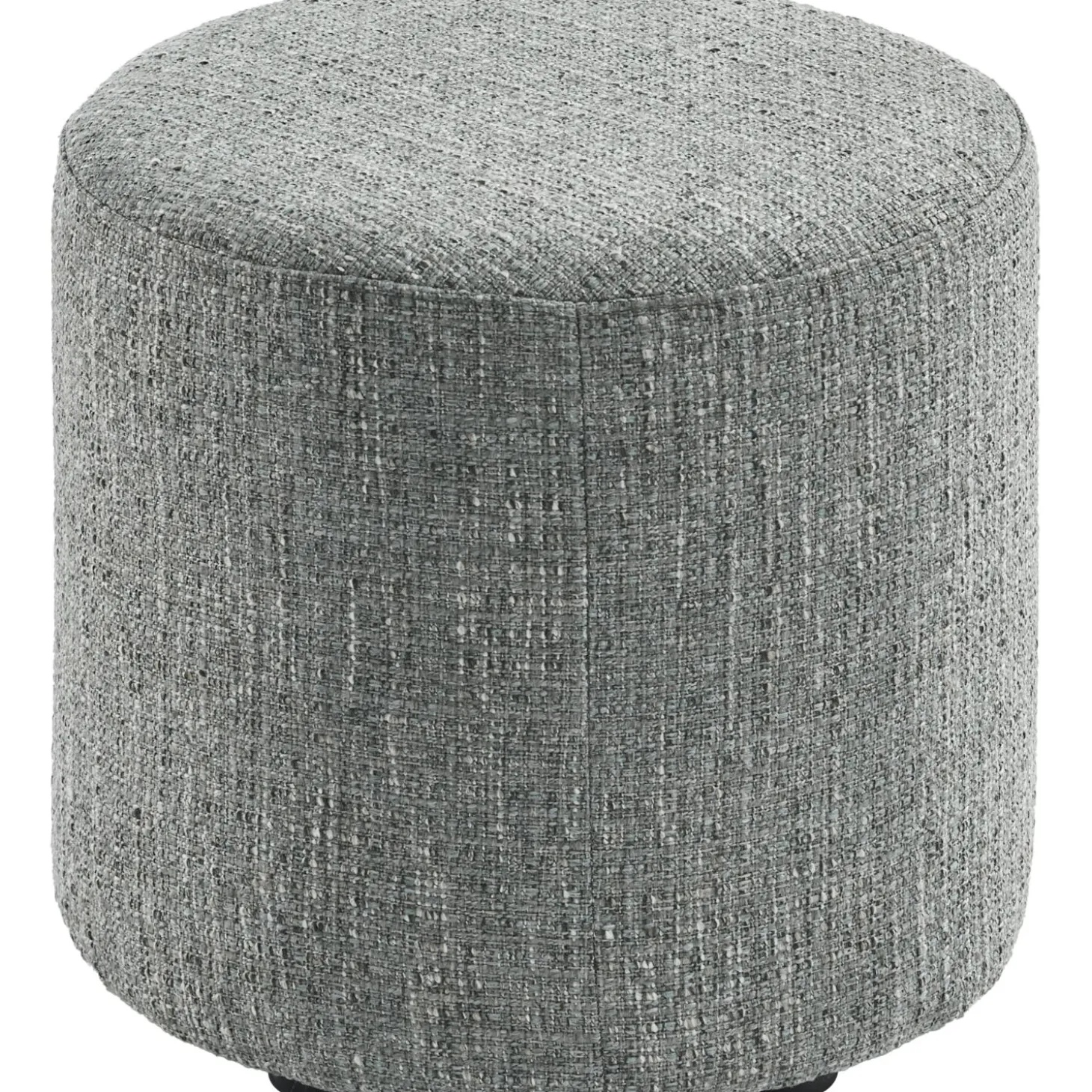 Poef Roby 40 cm donkergrijs rond