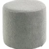 Poef Roby 40 cm grijs rond