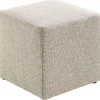 Poef Roby 40x40 cm beige vierkant