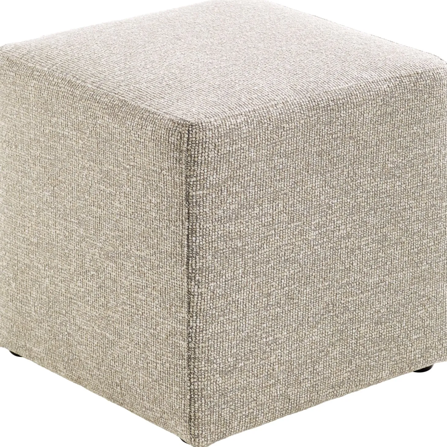 Poef Roby 40x40 cm beige vierkant