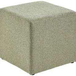 Poef Roby 45x45 cm lichtgroen vierkant