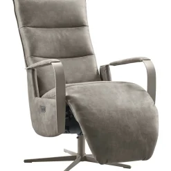 Relaxfauteuil Seduto Elektrisch microleder donkergrijs