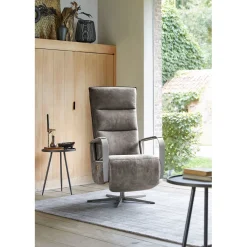 Relaxfauteuil Seduto Elektrisch microleder donkergrijs